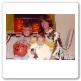 with Mom at Halloween